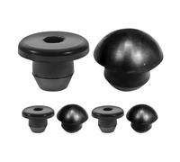 Veemoon 6 Tapones de Hidráulico Duraderos y Portátiles de Goma Negros Cabeza Plana y Redonda para Gato Hidráulico de Piso para Reparación de Gatos de Piso