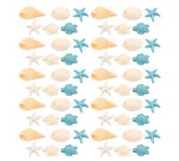 Veemoon 60 Cuentas con Temática Oceánica para La Creación de Joyas, Cuentas Espaciadoras de Vida Marina, Kit de Manualidades de Verano con Diseño de Conchas Marinas, Tortugas Y Estrellas de Mar.