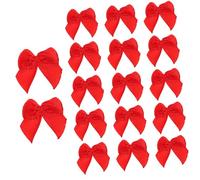 Veemoon 60piezas Lazos de Cinta Flores Hechas a Mano Adornos para Lazos Accesorios Cabello para Niñas Color Rojo Material para Diademas con Diseño de Lazo