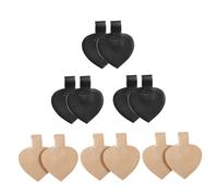 Veemoon 6pares Pegatina Anticaída Para Tacones Altos Almohadillas Adhesivas De Sintético Accesorio Talón De Zapatos Anti-caída Diario Dobles Color Negro y