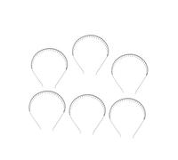 Veemoon 6piezas Diadema Ondas de Metal Negro Peine de Dientes para Niñas y Hombres Accesorio Cabello Banda Ondulada Pelo Cinta Cabello Hombre