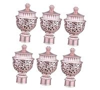 Veemoon 6piezas Tapones Decorativos para Barras De Cortina Tapas para Extremos De Barra De Adecuado para Diversas Habitaciones