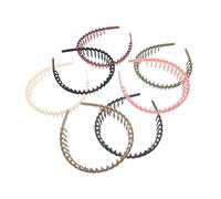 Veemoon 7 Piezas Cinta Para Cabello Con Dientes Antideslizante Para Lavado Facial Spa Banda Plástica Resistente La Humedad Organiza Cabello Suelto Para Rutinas De Cuidado