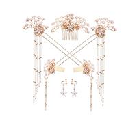 Veemoon 7 Piezas Horquillas Vintage con Borlas para Novias Accesorios de Pelo para Bodas Tocado Elegante y Clásico para Fiestas y Cosplay