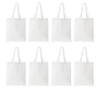 Veemoon 8 Bolsas de Lona Portátiles y Plegables de Gran Capacidad para Sublimación Bolsa de Mano para Almacenar Alimentos y Documentos en Casa