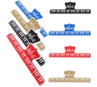 Veemoon 8 Clips de Libros Musicales de Plástico Abs en Varios Colores, Sujetapáginas para Partituras y Accesorios para Instrumentos Musicales, Pack de 8 Unidades