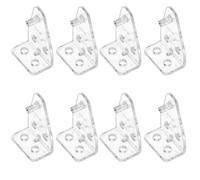 Veemoon 8 Clips de Sujeción Transparentes para Persianas Soporte Plástico para Riel Inferior de 1 Pulgada Repuesto para Persianas Horizontales Pack de 8 Unidades para Fijación de