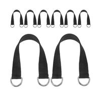 Veemoon 8 Piezas Bandas de Resistencia para Dominadas Correas de Ejercicio Colgantes, Material de Acero Inoxidable y Tela, Fáciles de Instalar y Resistentes para Uso en Jardines y Áreas