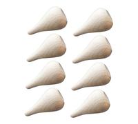 Veemoon 8 Piezas DIY Beech Water Drop Models Smooth Surface Easy To Paint Decorative Craft Ornaments For Desktop