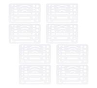 Veemoon 8 Piezas Plantilla De Dibujo De Acero Inoxidable Escudo De Borrador Geométrico Herramientas De Dibujo para Estudiantes y Arquitectos De Ingeniería Hogar Oficina