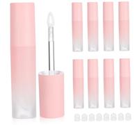 Veemoon 8 Piezas Tubo de Brillo Labial Vacío con Aplicador para DIY Bálsamo Labial Cosmético Portátil y Resistente Degradado Rosa