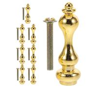 Veemoon 8 Tapas Metálicas para Postes de Barandilla de Vidrio, Conectores para Muebles, Husillos para Acentos de Muebles, Kit de 8 Piezas Color Semi-Dorado, Uso en Gabinetes de Vino