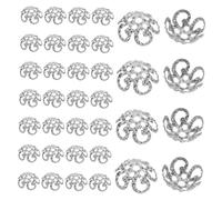 Veemoon 800 Piezas Sombrero De Cuentas De Flores Retro Tapas Espaciadoras De Joyas Tapas De Cuentas Suministro De Joyería