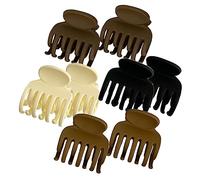 Veemoon 8piezas Pinzas Para Pelo Clips De Para Mujeres Accesorios De Pelo Colores Clásicos Negro Oscuro Blanco Cabello Grueso y Fino