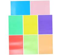 Veemoon 9 Hojas Papel colorido alas de celofán de color celofán de color transparente envoltura de envase papel de papel de cuadrados envolventes de 9pcs