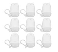 Veemoon 9 Piezas Botellas Pequeñas para Viajar de 30 Ml Rellenables con Tapa Abatible y Llavero, Prácticas para Gel, Champú y Uso al Aire Libre