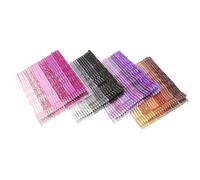 Veemoon 96piezas Horquilla Brillantina Polvo Pelo Pinzas Cabello Purpurina y Barniz Para Hornear Horquillas De Metal Doradas Rosas Moradas y Negras Por Hoja