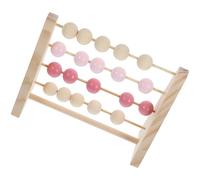 Veemoon Ábaco de Madera para Pequeños de 3 a 5 Años, Juguete Educativo Temprano de Conteo, Herramienta de Aprendizaje de Matemáticas Cuentas de Madera en Color Natural para Desarrollo