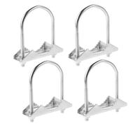 Veemoon Abrazadera de Aluminio Resistente Corrosión para Mástil de Antena 4 Piezas Fácil de Usar, Componentes Completos para Montaje en Balcón y Recepción de Señal