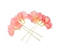 Veemoon Accesorios Cabello Flores de Seda Horquillas de Perlas para Novia Pareja de Horquillas con Flores para Bodas Estilo Chino Hanfu