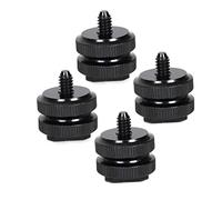 Veemoon Adaptador de Zapata Caliente para Cámara DSLR y Videocámara Rosca 1/4-20, Montaje Estable para Flash, Micrófono y Luces LED, 4 Piezas