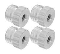 Veemoon Adaptador Giratorio Base para 4 Piezas, Conector Aluminio 6 Mm a 15 Mm, Cabezal Rotativo Suave para Precisión en Construcción y Profesional