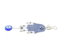 Veemoon Adorno Colgante de Ojo Turco Forma de Elefante y Palma Color Turquesa Vidrio y Aleación Amuleto Decorativo para Pared y Coche Protección contra Malas Energías