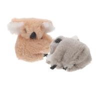 Veemoon Adorno para Espejo Retrovisor de Motocicleta, Juego de 2 Koalas de Peluche Pequeños en Color Caqui y Gris, Accesorio Decorativo Resistente para Motos y Scooters, Decoración