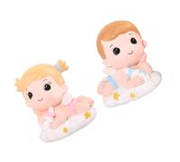 Veemoon Adorno para Tarta de Cumpleaños de Resina Figuras de Princesa y Príncipe Decoración para Pastel de Ñiño Adecuado para Fiestas de Primer Año y Celebraciones Infantiles