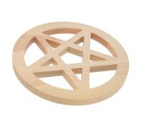 Veemoon Adornos De De Madera Decoración De Pentáculo Hogar Adorno Ritual De Altar Decoración Tallada De Madera Accesorios De Altar para Ceremonia