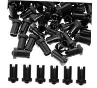 Veemoon Agujas Para Boquillas De Botellas De Pegamento Para Pestañas 100 Piezas Negro Antibloqueo Herramienta Auxiliar Para Salón y Uso Personal