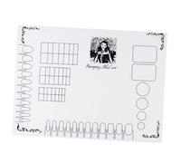 Veemoon Alfombrilla De Silicona Para Manicura y De Uñas Mat De Práctica Para Esmalte y Estampado Guía De Sellos Para Decoración De Uñas Modelo e