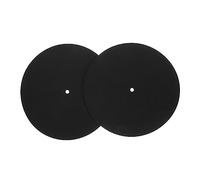 Veemoon Alfombrilla Para Plato Giratorio De Fieltro 3 Mm De Grosor - Protector De Discos Para Vinilo - Juego De 2 Unidades - Reducción De Vibraciones Para Equipos De Audio - Color Negro