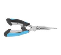 Veemoon Alicates de Pesca de Acero Inoxidable Mango Azul, Punta Recta de Anillo Partido, Herramienta Ligera Multifuncional para Quitar Anzuelos, Cambiar Señuelos y Cortar Líneas, Equipo