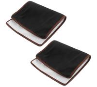 Veemoon Almohadilla para Exhibición de Joyas 2 Piezas, Doble Cara Negro y Marfil, Felpa Larga 23x40 Cm, Paño Suave para Anillos, Pulseras y Aretes, Tapete para Mostradores y