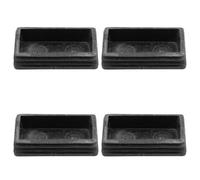 Veemoon Almohadillas Antideslizantes Pack de 4 Unidades de Plástico Negro, Protector Fácil de Fijar para Patas de Escalera Plegables para Escaleras Hogar