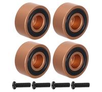 Veemoon Almohadillas Antideslizantes para Tabla de Cortar 4 Piezas, Patas Elevadoras de Aluminio Dorado 30x15 Mm, Estabilizadores Resistentes para Bloques de Carnicero y Encimeras