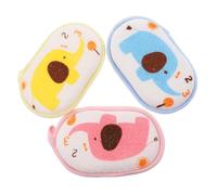 Veemoon Almohadillas de Baño para Bebés 3 Piezas Esponjas de Algodón Toallas de Ducha para Niños Diseño de Accesorios de Baño para Recién Nacidos