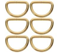 Veemoon Anillas en D Metálicas Doradas 32x16x2,8 Mm, 20 Unidades para Correas de Bolsas, Accesorios de Viaje, Mochilas y Cinturones, Hebillas Multiusos para Manualidades y