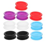 Veemoon Anillos de Dedo de Tijeras de Silicona 10 Pcs Tamaño para Peluquería y Aseo de Perros Protección Colorida Multicolor Accesorios Profesionales