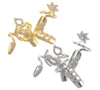 Veemoon Anillos Punta Dedos Articulados de Aleación para Uñas 8 Piezas para Decoración y Accesorios de Manicura Joyería Ligera para Eventos y Uso Diario