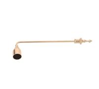 Veemoon Apagavelas de Metal Mango Largo 22,5 Cm Dorado, Extintor de Llama Seguro para Velas de Varios Tamaños, Accesorio Vintage para Apagar Mechas en Decoración del Hogar