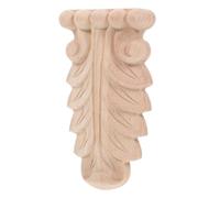 Veemoon Aplique Decorativo de Madera sin Pintar Ménsula Tallada para Muebles Incrustación de Esquina Estilo Romano Accesorio Artesanal para Decoración Interior Moldura de Madera para