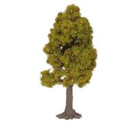 Veemoon Árbol Miniatura para Dioramas 15 Cm, Modelo de Árbol de Mesa de Arena Follaje Verde y Flores Rojas, Accesorios para Trenes y Paisajes en Miniatura, Planta Artificial Decorativa