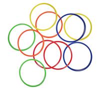 Veemoon Aros de Agilidad de Plástico 10 Piezas para Entrenamiento de Velocidad y Coordinación, Equipo Portátil para Fútbol y Baloncesto en Gimnasio y Patio Recreo