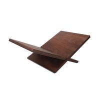 Veemoon Atril de Madera Maciza para Libros, Soporte Compacto Marrón 32x23x19 Cm, Estante Resistente para Oficina, Cocina y Escritorio, Exhibidor Portátil para Libros, Revistas y