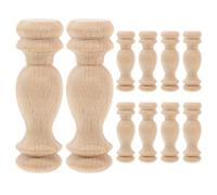 Veemoon Balaustres de Madera Maciza sin Pintar para Manualidades, Columna Romana sin Color 6x1.8 Cm, Accesorios para Muebles y Decoración de Escaleras, Juego de 18 Piezas para Bricolaje