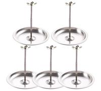 Veemoon Bandeja de Incienso Retráctil de Metal Inoxidable 5 Piezas Soporte Portátil para Varillas y Conos Fácil de Limpiar Adecuado para Hogar y Meditación