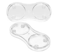 Veemoon Bandeja para Molinillo de Pimienta Acrílica Transparente 2 Piezas Base Doble Ranura 52 CM Soporte Compacto para Sal y Pimienta Organizador de Condimentos para Cocina y Comedor