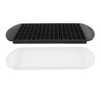 Veemoon Bandejas Apilables de Silicona para Cubitos de Hielo 2 Piezas Transparente y Negro Molde Pequeño para 160 Mini Cubitos Cuadrados Bandeja Antihielo para Congelador y Bebidas
